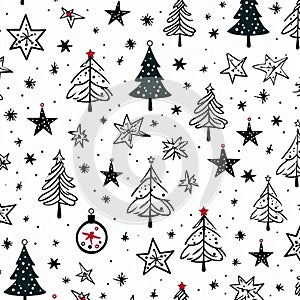 Christmas seamless pattern, wrapping paper