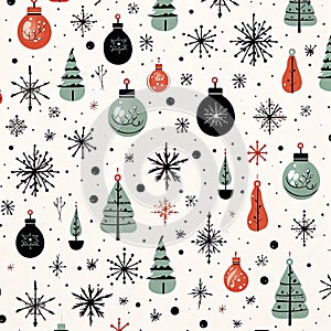 Christmas seamless pattern, wrapping paper