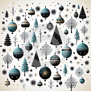 Christmas seamless pattern, wrapping paper