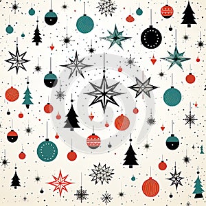 Christmas seamless pattern, wrapping paper