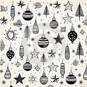 Christmas seamless pattern, wrapping paper