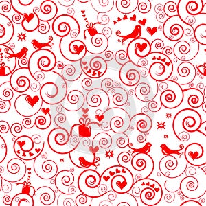 Christmas seamless swirl pattern