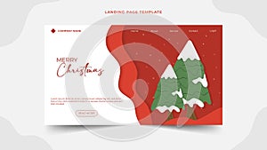 Christmas season celebration landing page template Vector illustration,best Modern web page design concept layout for website,