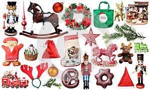 Christmas set of isolated decor