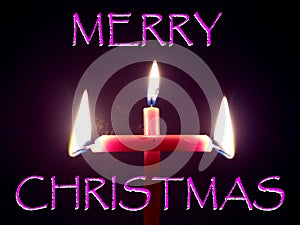 Christmas shaped candles flame