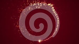 Christmas shooting star moving in circles