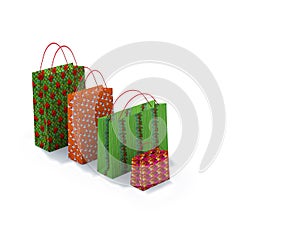 Christmas shopping bags