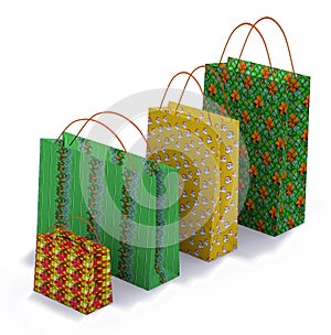 Christmas shopping bags