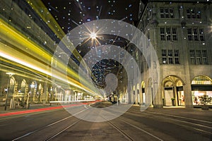 Christmas shopping in the colorfully decorated Zurich Bahnhofstrasse - 2 photo