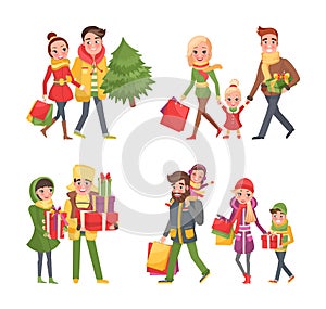 Christmas Shopping, Holiday Preparation in Winter