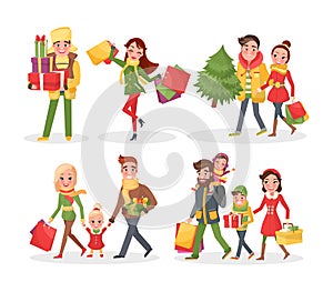 Christmas Shopping, Holiday Preparation in Winter