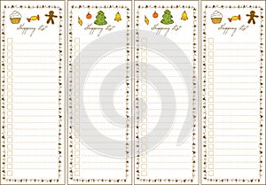 Christmas shopping list