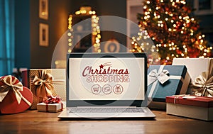 Christmas shopping online at home
