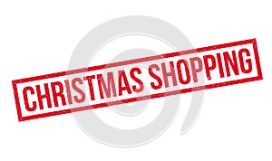 Christmas Shopping rubber stamp