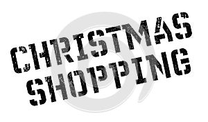 Christmas Shopping rubber stamp