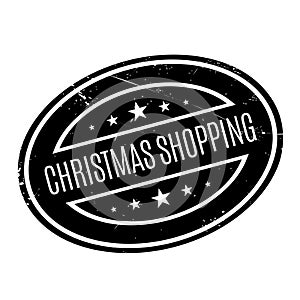 Christmas Shopping rubber stamp