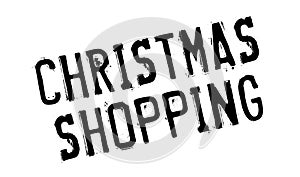 Christmas Shopping rubber stamp