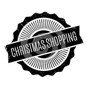 Christmas Shopping rubber stamp