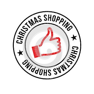 Christmas Shopping rubber stamp