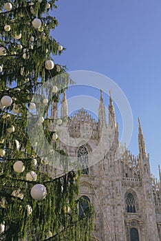 Christmas shopping season in the historic centre of Milan, Lombardy, Italy