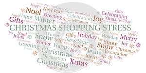 Christmas Shopping Stress word cloud