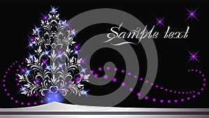 Christmas silver fur-tree