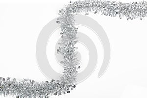 Christmas silver grey garland photo