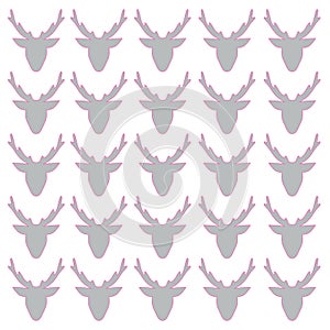 Christmas Silver Reindeers Design Pattern Texture
