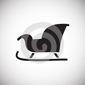 Christmas sled icon on white background for graphic and web design, Modern simple vector sign. Internet concept. Trendy symbol for