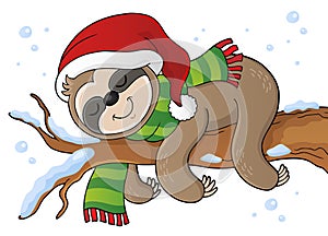 Christmas sloth theme image 1