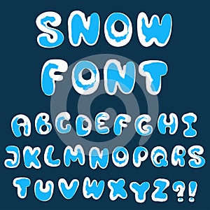 Christmas snow alphabet