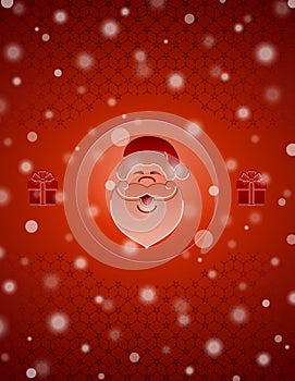 Christmas snow background with Santa Claus and gif