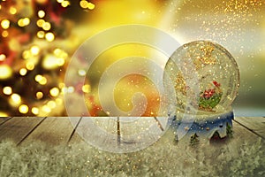 Christmas snow globe.New year