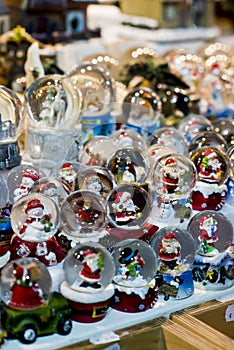 Christmas snow globes