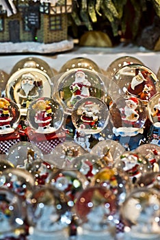 Christmas snow globes