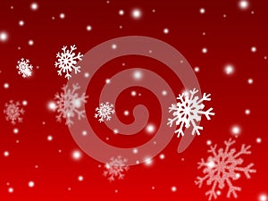 christmas snow red card background