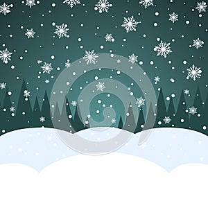 Christmas snowfall card