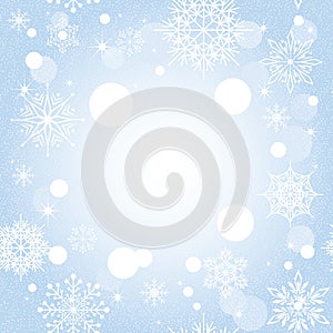 Christmas snowflake on blue background