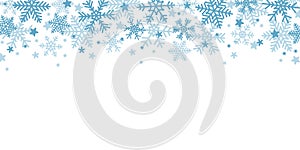 christmas snowflake border isolated