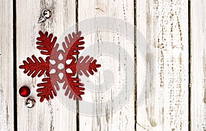 Christmas snowflake decoration and Xmas glitter ball