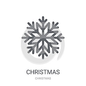 christmas snowflake icon. Trendy christmas snowflake logo concept on white background from Christmas collection