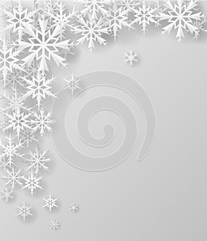 Christmas snowflake on paper
