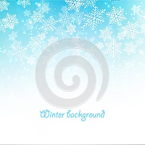 Christmas snowflakes background