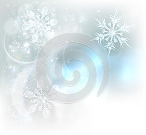 Christmas Snowflakes Ice Crystals Background