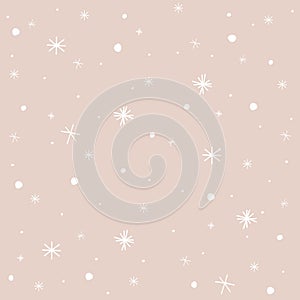 Christmas snowflakes pattern, greeting card.