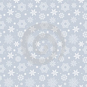 Christmas snowflakes seamless pattern