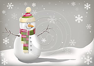 Christmas Snowman Background