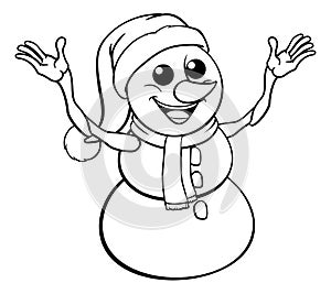 Christmas Snowman Cartoon Character