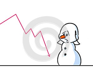 Christmas snowman character schedule collapse cartoon