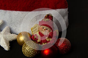 christmas snowman with gifts